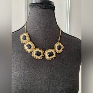 Elegant Gold and Black Coloured Necklace